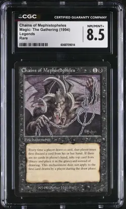 MTG Chains of Mephistopheles Legends 1994 CGC 8.5 Near Mint Rare - Image 1