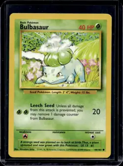 1999 Pokemon Unlimited Bulbasaur Common #44/102 - Image 1