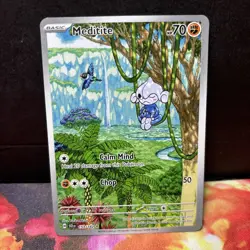 Pokemon - Meditite - 153/142 - Stellar Crown - Holo - Illustration Rare NM - Image 1