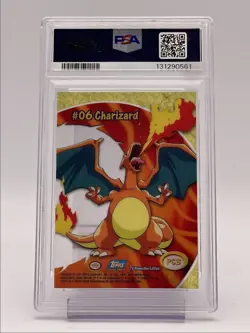 CHARIZARD 2000 TOPPS POKEMON TV ANIMATON CLEAR CARDS PSA 8 Q2371 - Image 2
