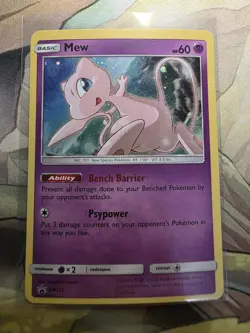 Pokemon Mew SM215 [SM-P Sun & Moon Promos] Black Star Promo Holo Basic 60 HP - Image 1