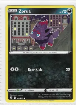Zorua 102/203 Common Evolving Skies Pokemon Near Mint - Image 1