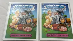 2 Card Lot Garbage Pail Kids BOOK WORMS Pilfered Precious 13 B Gandalf The Grave - Image 3