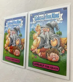 2 Card Lot Garbage Pail Kids BOOK WORMS Pilfered Precious 13 B Gandalf The Grave - Image 4