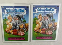 2 Card Lot Garbage Pail Kids BOOK WORMS Pilfered Precious 13 B Gandalf The Grave - Image 5