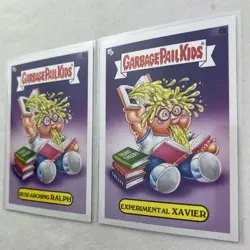 2 Card Lot Garbage Pail Kids BOOK WORMS Researching Ralph4b Experimental Xavier4 - Image 5