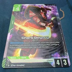Gundam Card Game Newtype Rising GD01-023 Char’s Gelgoog LR Mint English - Image 2