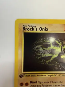 2000 Pokemon Brock's Onix 21/132 Gym Heroes Regular 1st Edition Trading Card TCG - Image 2