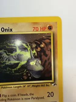 2000 Pokemon Brock's Onix 21/132 Gym Heroes Regular 1st Edition Trading Card TCG - Image 3