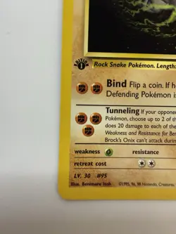 2000 Pokemon Brock's Onix 21/132 Gym Heroes Regular 1st Edition Trading Card TCG - Image 5