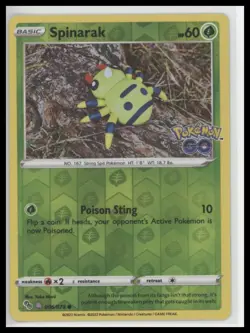 Spinarak Ditto Reverse Holo Peel Card 006/078 NM Pokemon GO 2022 - Image 1