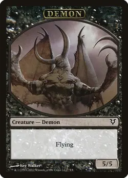 Demon Token 10x - Black - Walker Art - AVR Avacyn Restored MTG Magic NM - Image 1