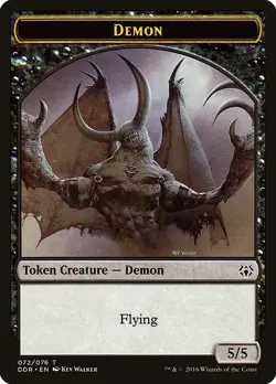 Demon Token 10x - Black - Walker Art - DDR Duel Decks MTG Magic NM - Image 1