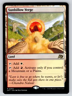 Sunbillow Verge R Aetherdrift 264 NM MTG DFT Magic TCG RARE - Image 1