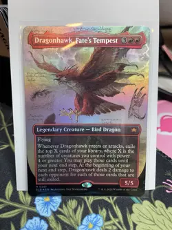 Dragonhawk, Fate's Tempest (Borderless) Bloomburrow Foil BLB 291 MTG - Image 1