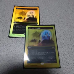 MTG DFT River Piers Boundary Japanese First Place Foil Borderless Set of 2 NM - Image 1