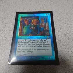 MTG ULG Second Chance Foil Signed English Used Card - Image 1