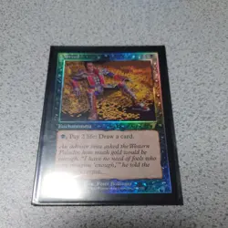 MTG 7th Edition Greedy English Foil Card Used - Image 1