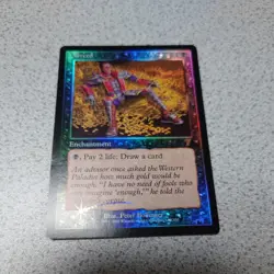 MTG 7th Edition Greedy English Foil Card Used - Image 2