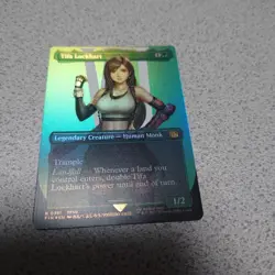 Final Fantasy MTG Tifa Lockhart English Foil Borderless Card NM - Image 1