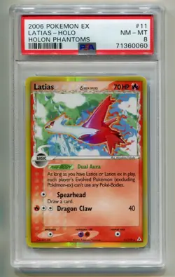 2006 POKEMON EX HOLON PHANTOMS LATIAS #11/110 RARE HOLO FOIL PSA 8 P1 - Image 1
