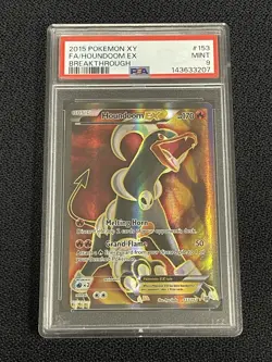 2015 Pokemon Houndoom EX Breakthrough #153 PSA MINT 9 - Image 1