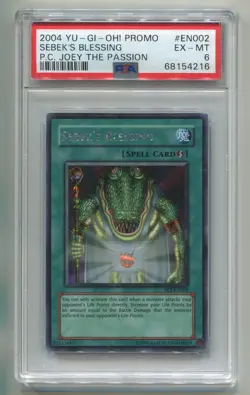 2004 YU-GI-OH POWER OF CHAOS PROMO SEBEK'S BLESSING PCJ-EN002 SECRET PSA 6 P1 - Image 1