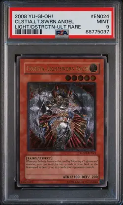 Yugioh Celestia, Lightsworn Angel LODT-EN024 Ultimate Rare Original Print PSA 9 - Image 1