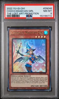 2022 YU-GI-OH! THE LOST ART PROMOTION #EN046 CHOCOLATE MAGICIAN GIRL PSA 8 - Image 1