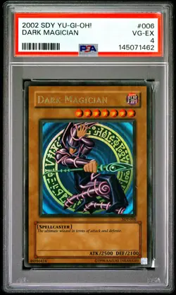 2002 YU-GI-OH! STARTER DECK: YUGI #006 DARK MAGICIAN PSA 4 - Image 1