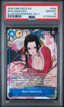 2025 ONE PIECE PROMOS ILLUSTRATION BOX VOL.1 #004 BOA HANCOCK PSA 10 - Image 1