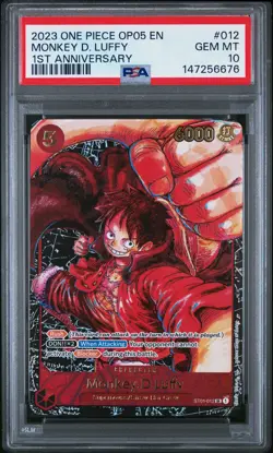 2023 ONE PIECE OP05-AWAKENING OF THE NEW ERA #012 MONKEY D. LUFFY PSA 10 - Image 1
