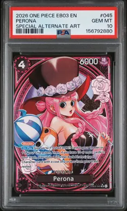 2026 ONE PIECE EB03-HEROINES EDITION-SPECIAL ALTERNATE ART PERONA PSA 10 - Image 1