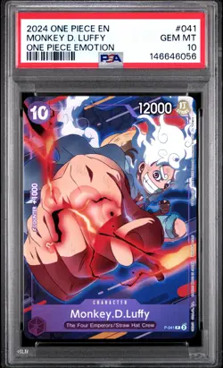 2024 ONE PIECE PROMOS ONE PIECE EMOTION #041 MONKEY D. LUFFY PSA 10 - Image 1