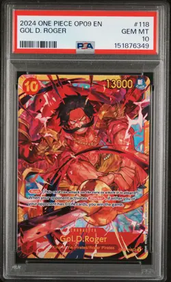2024 ONE PIECE OP09-EMPERORS IN THE NEW WORLD #118 GOL D. ROGER PSA 10 - Image 1