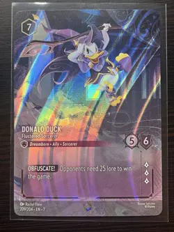 Donald Duck Flustered Sorcerer Enchanted Disney Lorcana EN 7 209/204 - Image 1