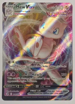 Mew VMAX 114/264 Fusion Strike Holo Pokemon TCG & Bonus Card - Image 2
