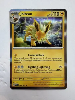 Jolteon 135/165 Reverse Holo Scarlet & Violet 151 Pokemon Card NM -- L9 - Image 1