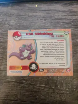 1999 Pokemon Topps #34 Nidoking - Image 2