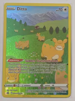 Ditto GG22/GG70 Crown Zenith Galarian Gallery Holo Pokemon TCG & Bonus Card - Image 2