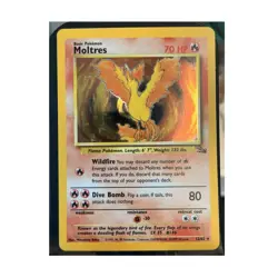 Pokemon Moltres 12/62 Fossil Holo Rare 70 HP Card Pokemon TCG EN Unlimited - Image 1