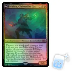 FOIL MISHRA, CLAIMED BY GIX The Brothers' War BRO Magic MTG MINT CARD - Image 1