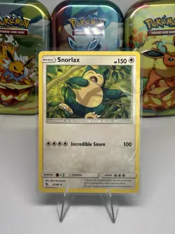 Snorlax 50/68 Near Mint NM Hidden Fates Rare Pokemon Card 2019 Sleeping Art - Image 1
