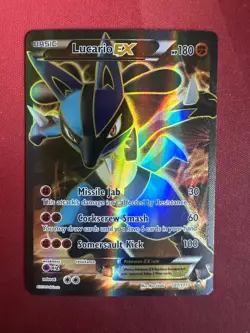 LUCARIO EX 107/111 Furious Fists FULL ART FA HOLO Pokemon TCG card NM NEAR MINT - Image 1
