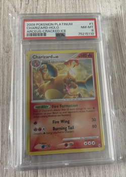 2009 Rare Charizard 1/99 Arceus Cracked Ice Holo Pokemon Card PSA 8 - Image 1