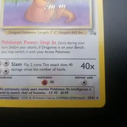 Dragonite 19/62 - NON-HOLO RARE - FOSSIL SET - VINTAGE WOTC Pokemon Card - NM - Image 4
