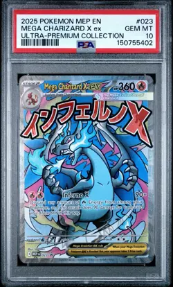 Mega Charizard X ex 023 Me Mega Evolution Promo Holo PSA 10 Pokemon Card - Image 1
