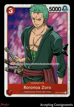 2022 One Piece Card Game Romance Dawn #OP01025 Roronoa Zoro SR - Image 1