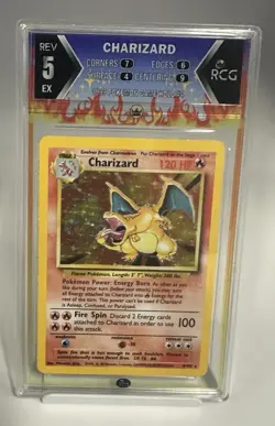 1999 Pokemon Game Charizard Holo Card #4/102 - RCG 5 EX - Very Nice! Rare! - Image 1