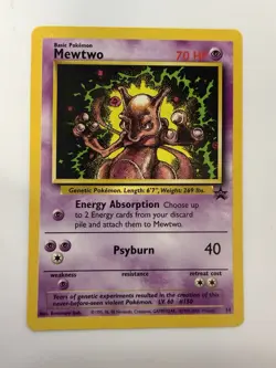 2000 Pokemon Mewtwo 14/53 Wotc Promo Regular Movie Trading Card Game TCG Vintage - Image 1